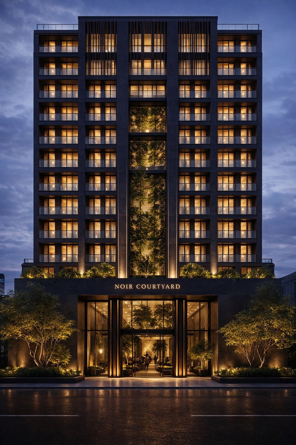 Noir Courtyard Hotel — render 3